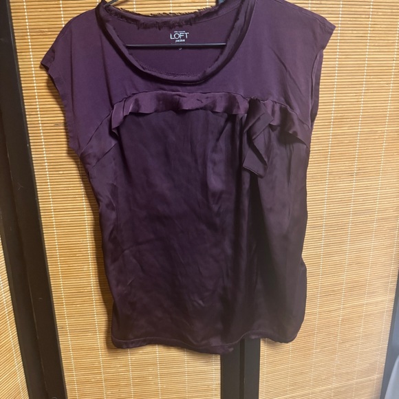 LOFT Women's Rich Plum Blouse - Picture 3 of 7